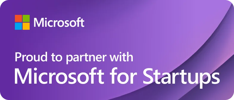 Microsoft Startups Badge Dark